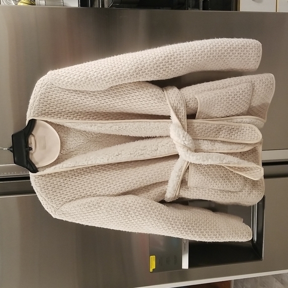 💕MOTHER💕 The Puffer Robe Sweater Jacket Textured Knit Sherpa Warm Bodies NWOT - Picture 11 of 16